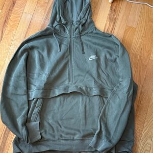 Nike Olive Half-Zip Hoodie
